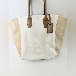 Claudia Firenze Pebble Leather Color Block Tote Bag